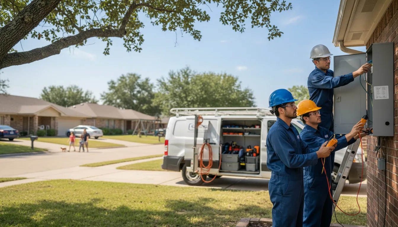Certified electrician providing emergency electrical services in Gibsland, LA